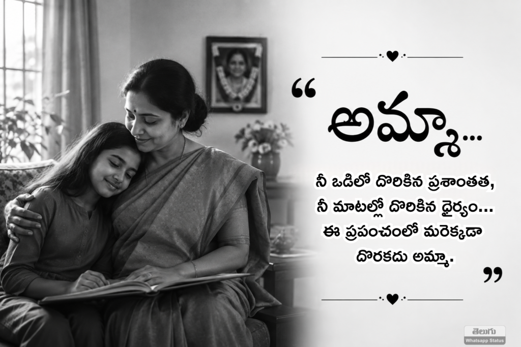 heart touching Amma Death Anniversary Quotes in Telugu