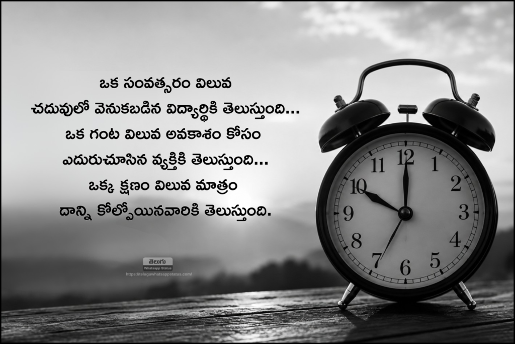 Time Value Quotes in Telugu in 2026
